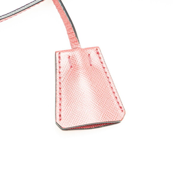 PRADA Pink Leather Saffiano Shoulder Bag - Picture 10 of 11